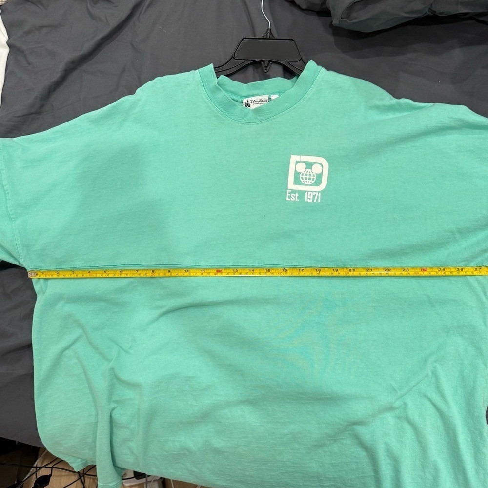 Walt Disney World Spirit Jersey Spell-Out Teal Blue Long Sleeve Adult XXL - Picture 10 of 13